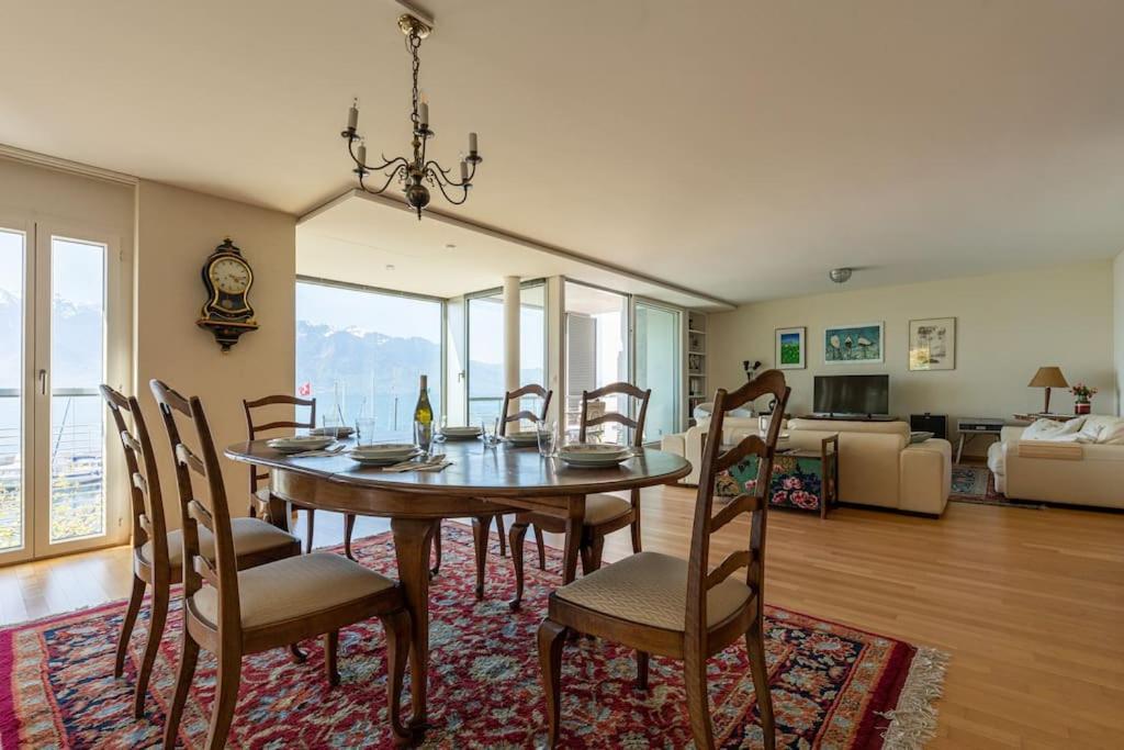 Lakeside-Apartment-1 Grand Appartement Familial Avec Terrasses Et Vue Panoramique 沃韦 外观 照片